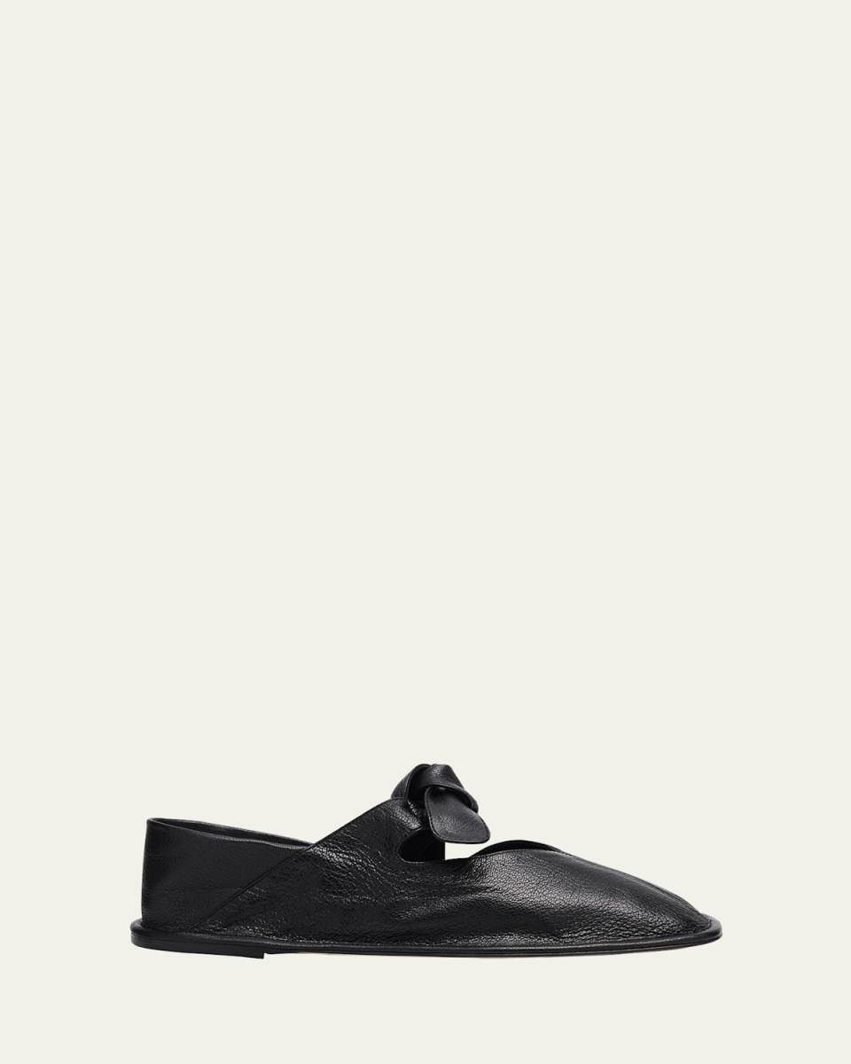 Llasada Supple Leather Bow Flats